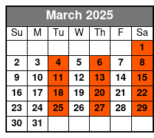 The Haygoods Branson March Schedule