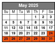 White Water 2 Day Ticket May Schedule