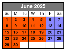 White Water 2 Day Ticket June Schedule