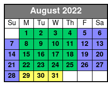 Busch Gardens Williamsburg Fun Card Ticket August Schedule