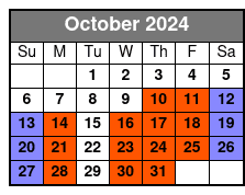 Full Day E-Bike Rental October Schedule