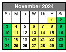 Half Day E-Bike Rental November Schedule