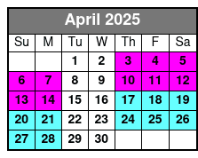 Sunset Cruise April Schedule