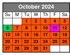 25-30 Minute Day Flight October Schedule