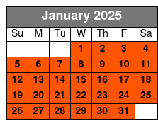 25-30 Minute Day Flight January Schedule