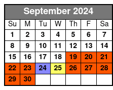 18-20 Minute Day Flight September Schedule