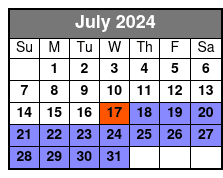 Day Trip + Parasailing July Schedule