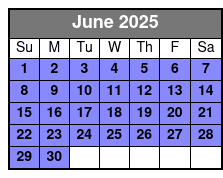 Day Trip + Parasailing June Schedule