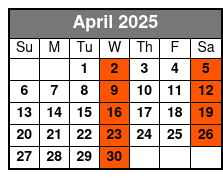 Beach Day with Lunch April Schedule