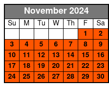 Train and Boat November Schedule