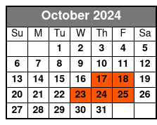 Stand Up Paddle Board October Schedule