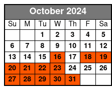 Priv. Transport Kennedy Space October Schedule