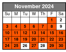 Priv. Transport Kennedy Space November Schedule