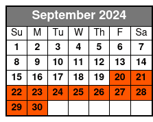 Clear Kayak September Schedule