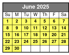 Fun Spot America June Schedule