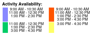 90-Min Tour Color Key