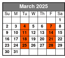 1-Hour Airboat Wild Florida March Schedule