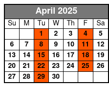 1-Hour Airboat Wild Florida April Schedule