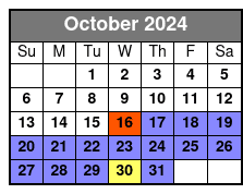 The Orlando Eye October Schedule