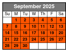 Madame Tussauds Entry September Schedule