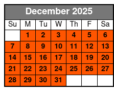 Madame Tussauds Entry December Schedule