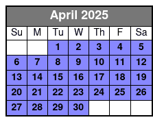 30 Minute Evening Flight April Schedule