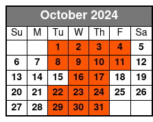 Orlando Sailing Experience October Schedule