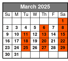 Child (3-12) March Schedule