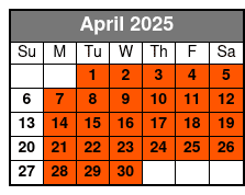 The Original 'Creole and Crescent' Bike Tour April Schedule