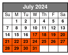 Combo Ticket July Schedule