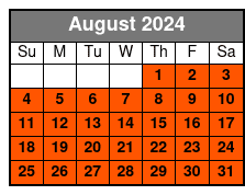 Combo Ticket August Schedule