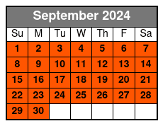Combo Ticket September Schedule