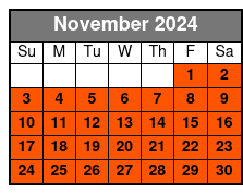 Combo Ticket November Schedule