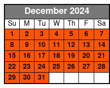 Combo Ticket December Schedule