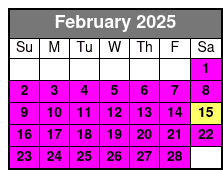 5pm: All-Inclusive Ticket February Schedule