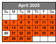 4:15pm Tour April Schedule