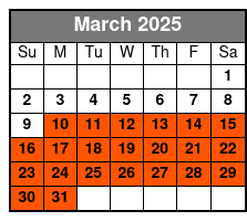 4:15 PM Departure March Schedule