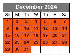 11am Departure December Schedule