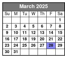 The Garden District Tour March Schedule