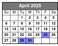 The Garden District Tour April Schedule