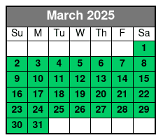 WaveRunner/Jetski Rental March Schedule