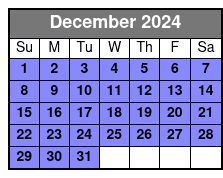 Harbor Kayak Rental in Destin, Florida December Schedule