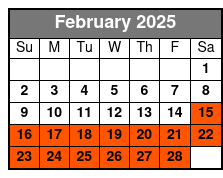 Waverunner / Jet Ski 2 Hr. February Schedule