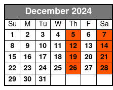 Monterey Square Tour December Schedule