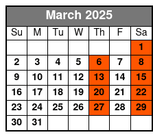 Monterey Square Tour March Schedule