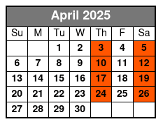 Monterey Square Tour April Schedule