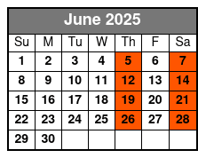 Monterey Square Tour June Schedule