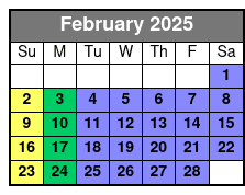 One Zip Fanny February Schedule