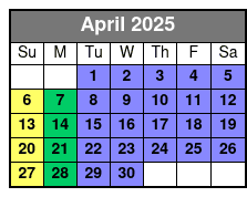 One Zip Fanny April Schedule