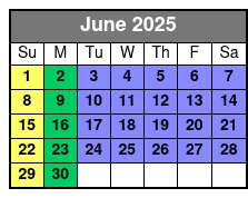 One Zip Fanny June Schedule